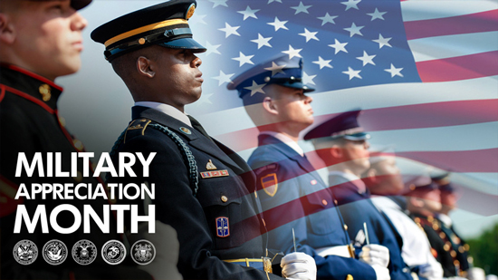 Military Appreciation Month Graphic