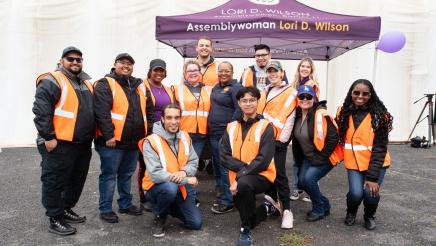 Volunteers at Operation Gobble Gobble with Assemblywoman Wilson