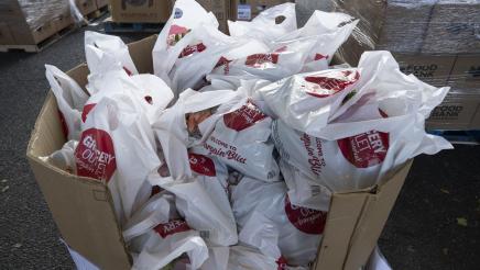 Food bags at Operation Gobble